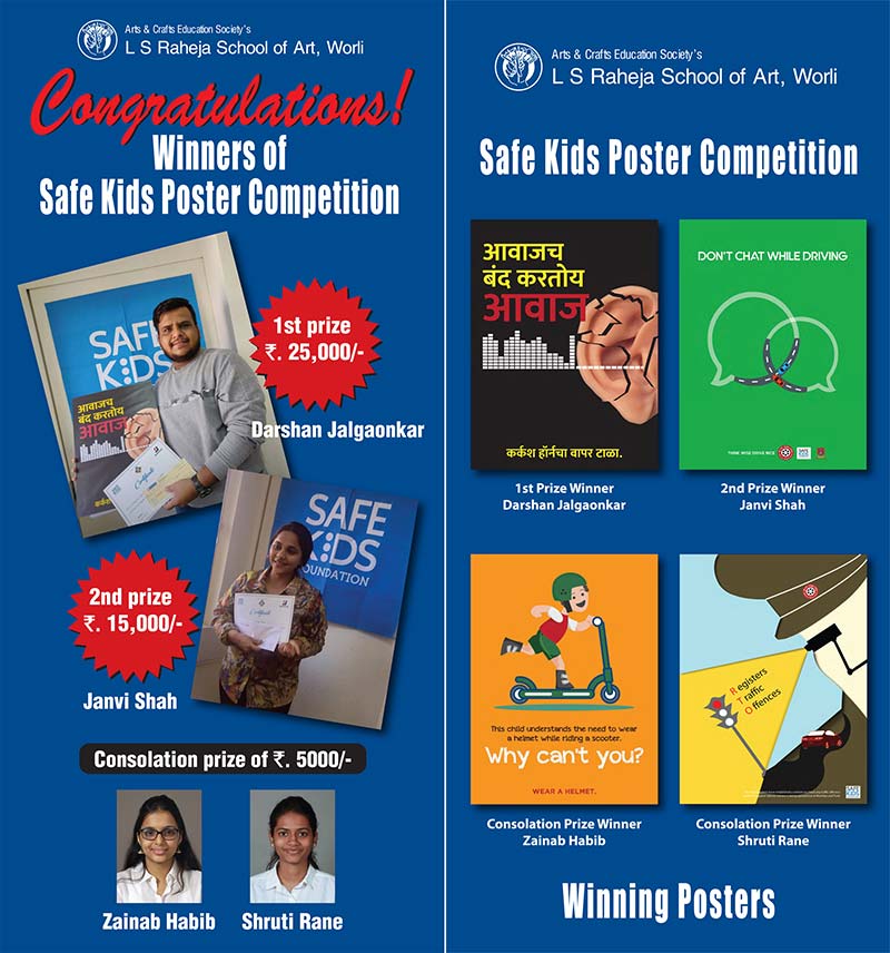 2018-19 wining for Safe Kids Poster Competition